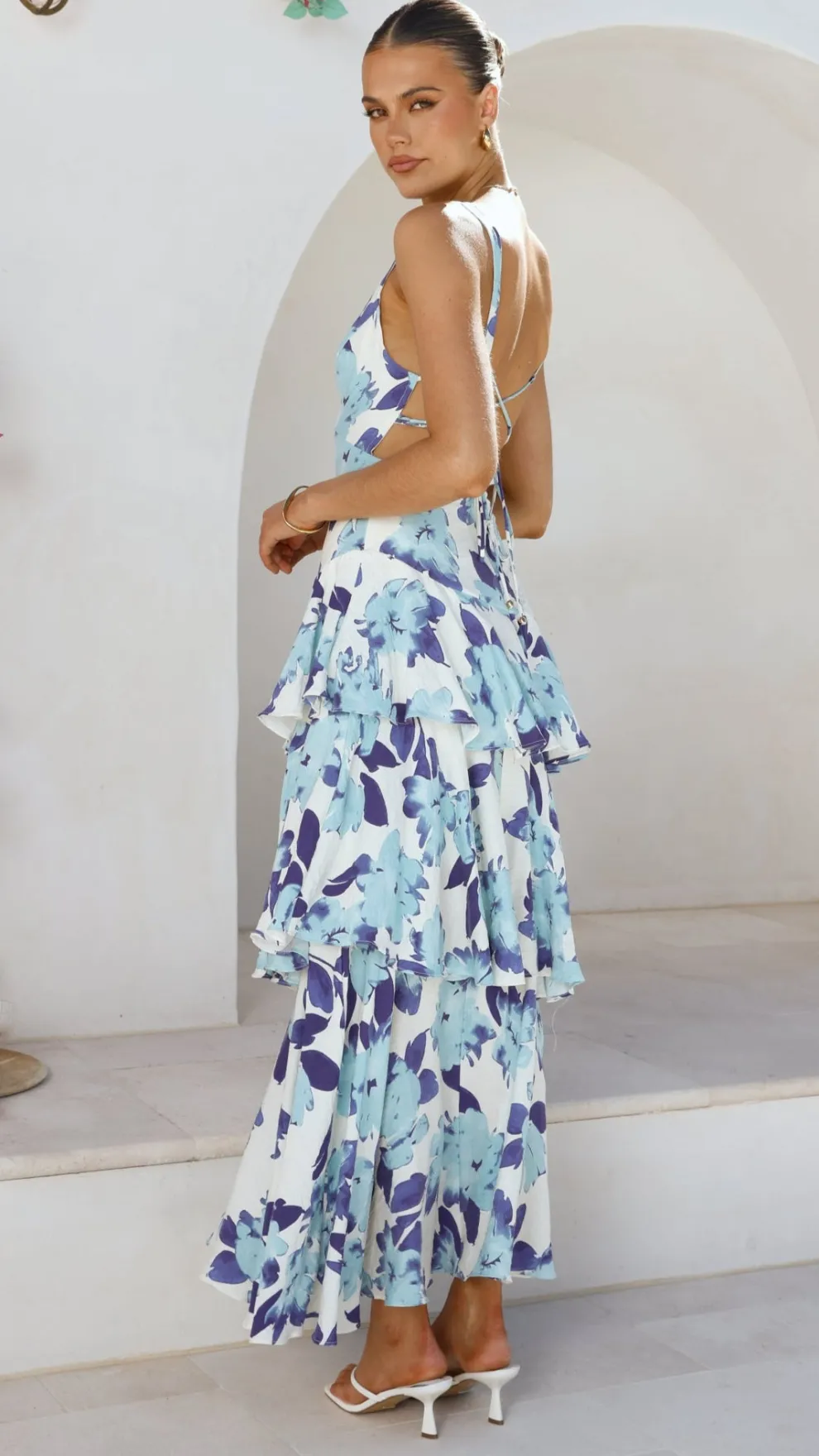 Stasie Maxi Dress - Blue Floral