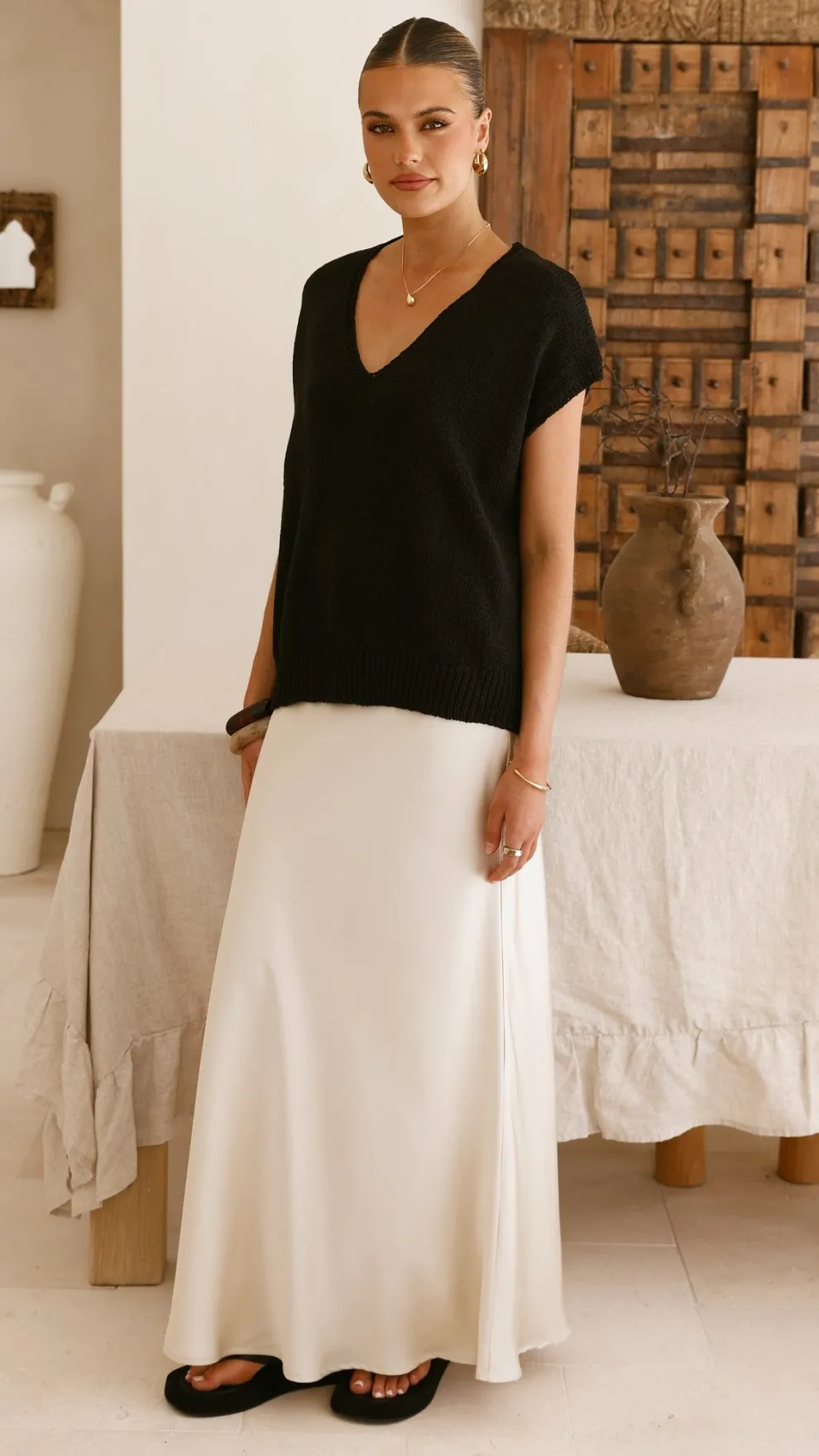 Stelaria Knit Top - Black