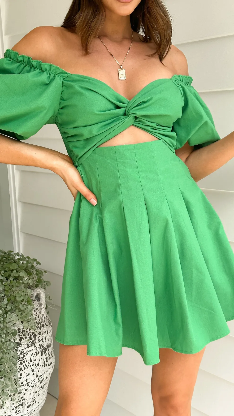 Stelle Mini Dress - Green