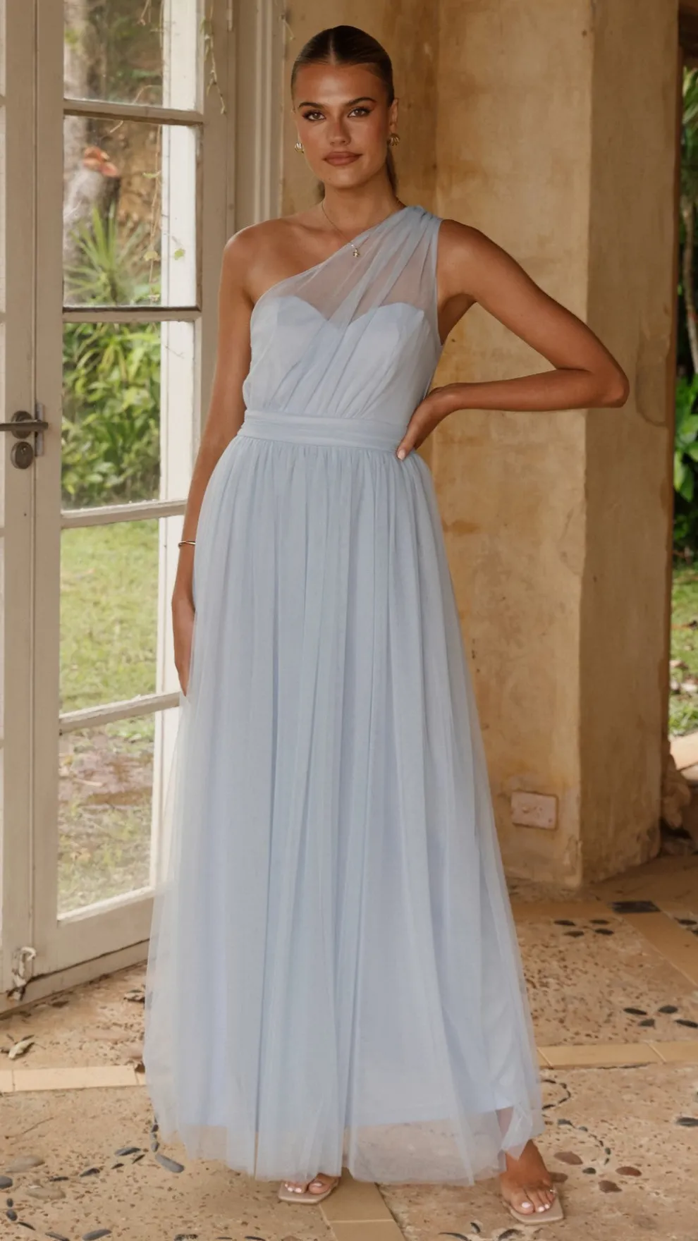 Talissa Tulle Maxi Dress - Blue