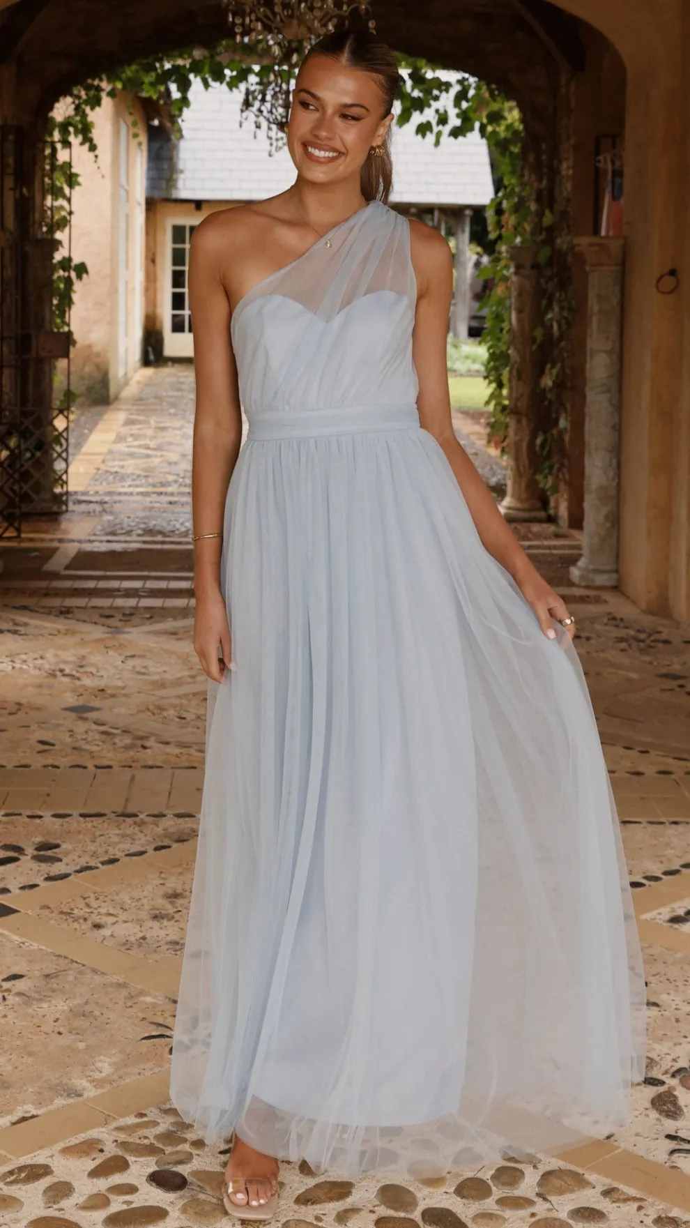 Talissa Tulle Maxi Dress - Blue
