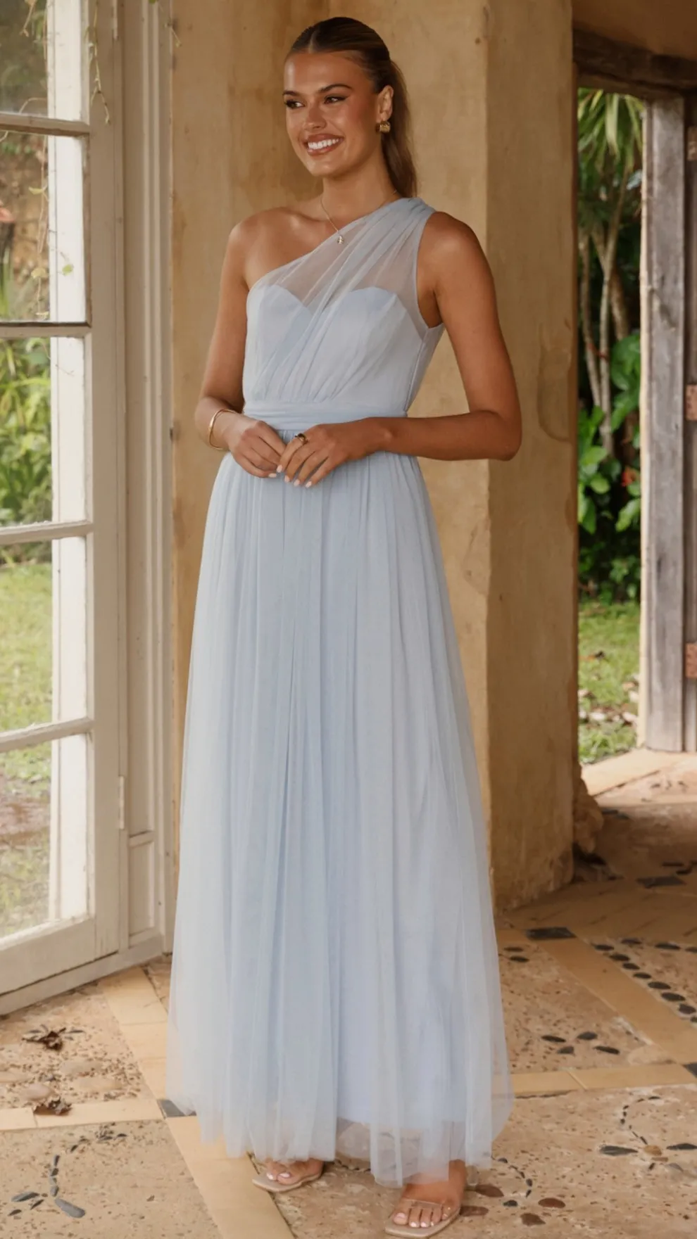 Talissa Tulle Maxi Dress - Blue