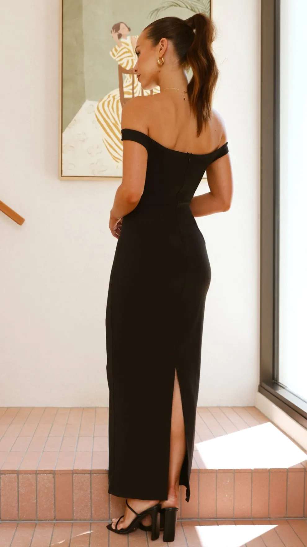 Talmai Maxi Dress - Black / White