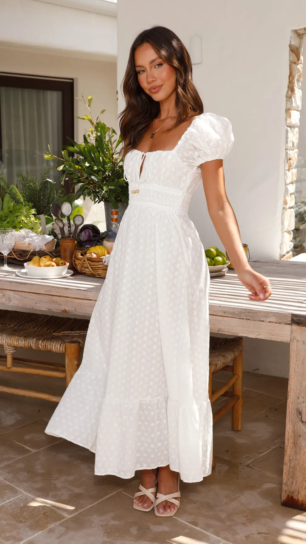 Tania Midi Dress - White