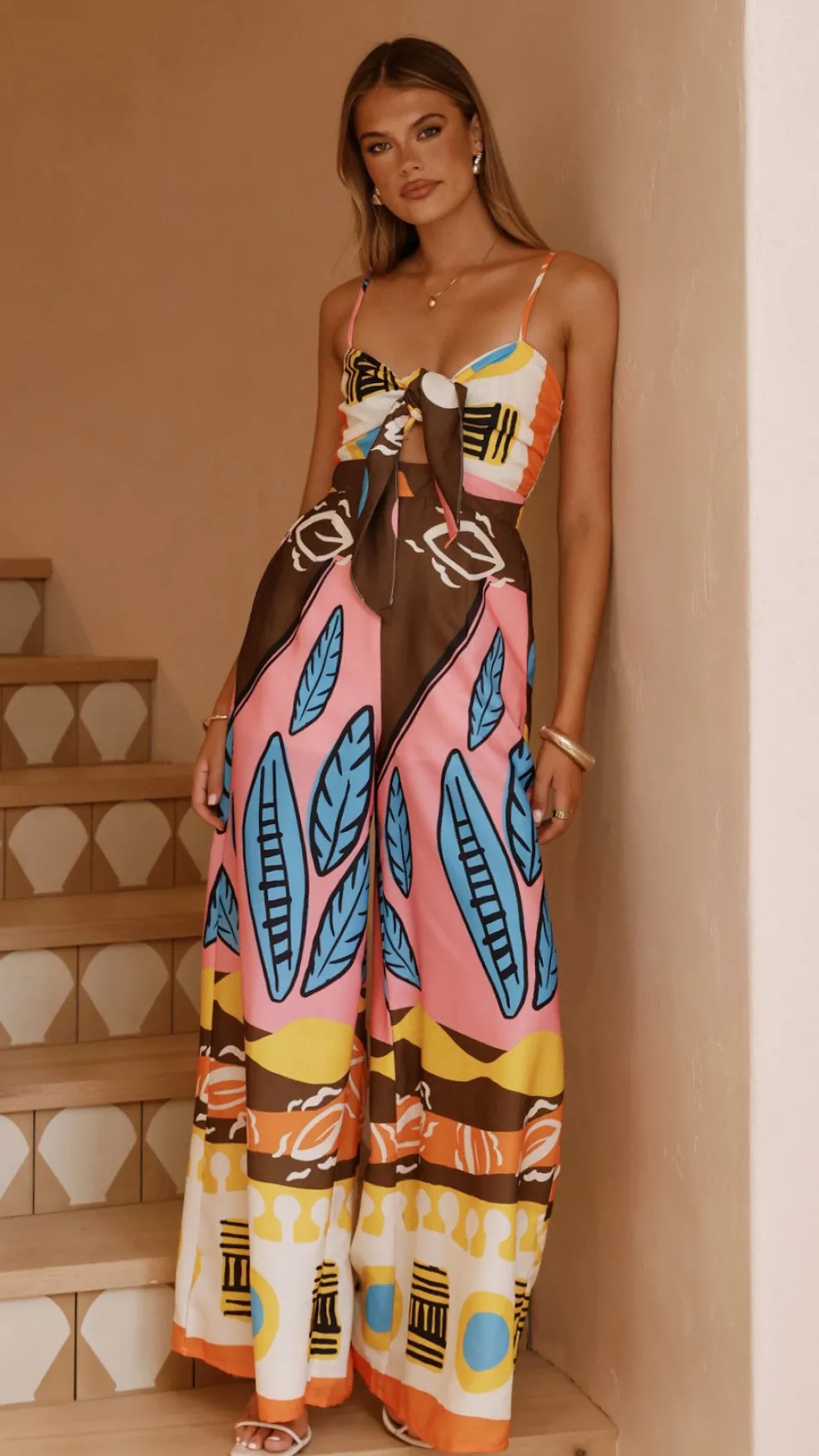 Teresa Jumpsuit - Brown/Orange