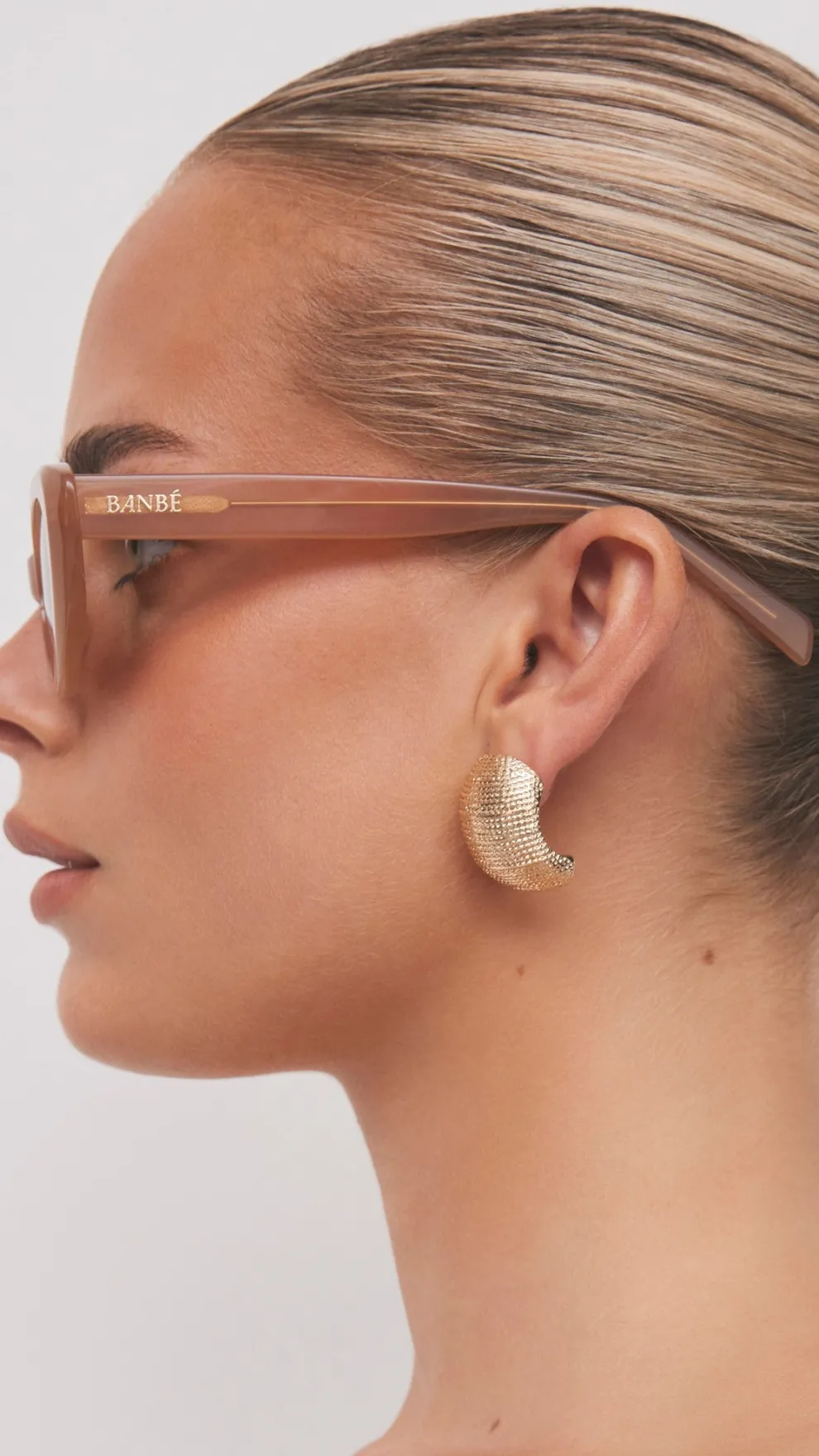 The Sweeney Sunglasses - Nude / Chocolate