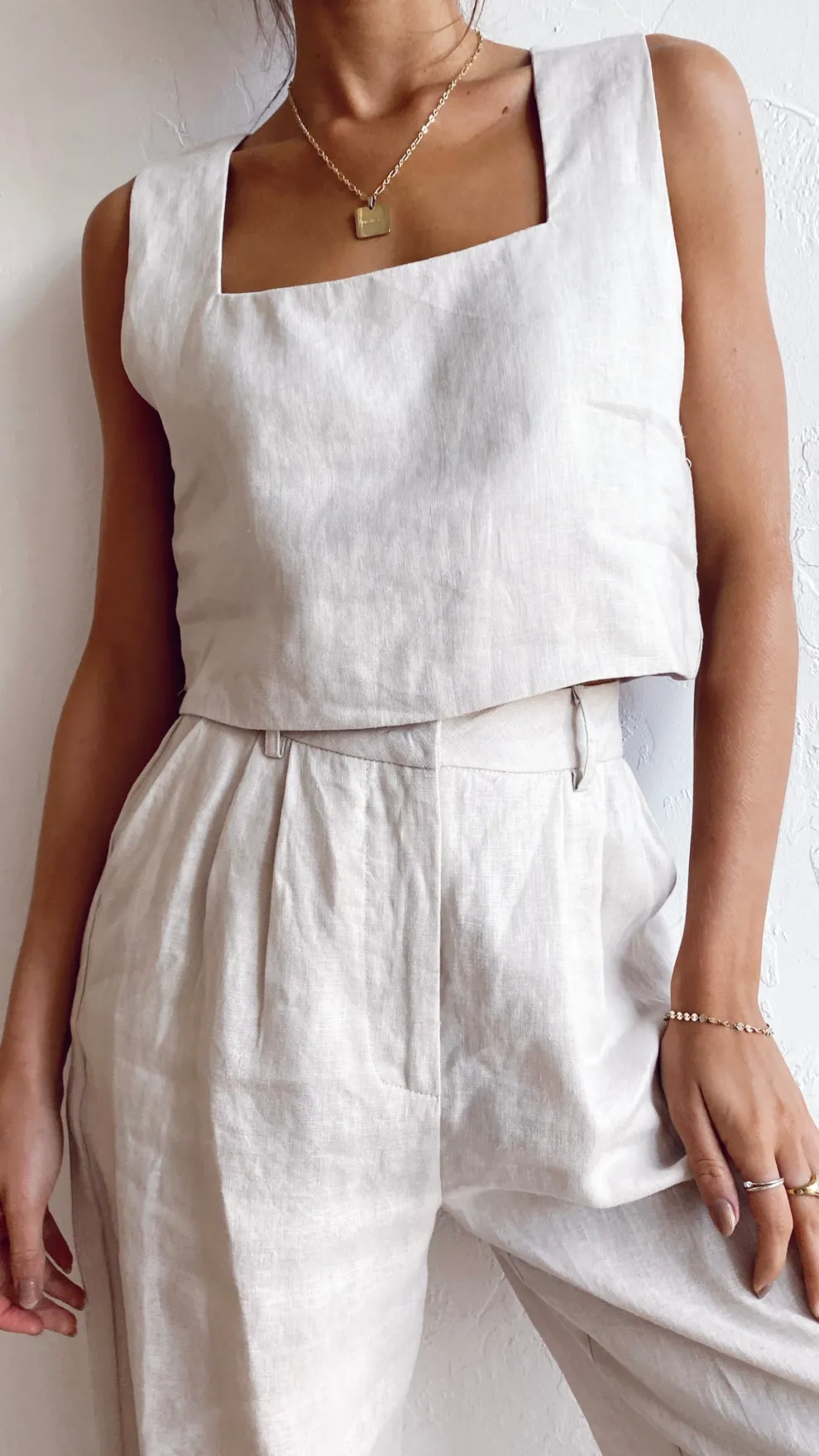 Tillie Crop Top - Oatmeal