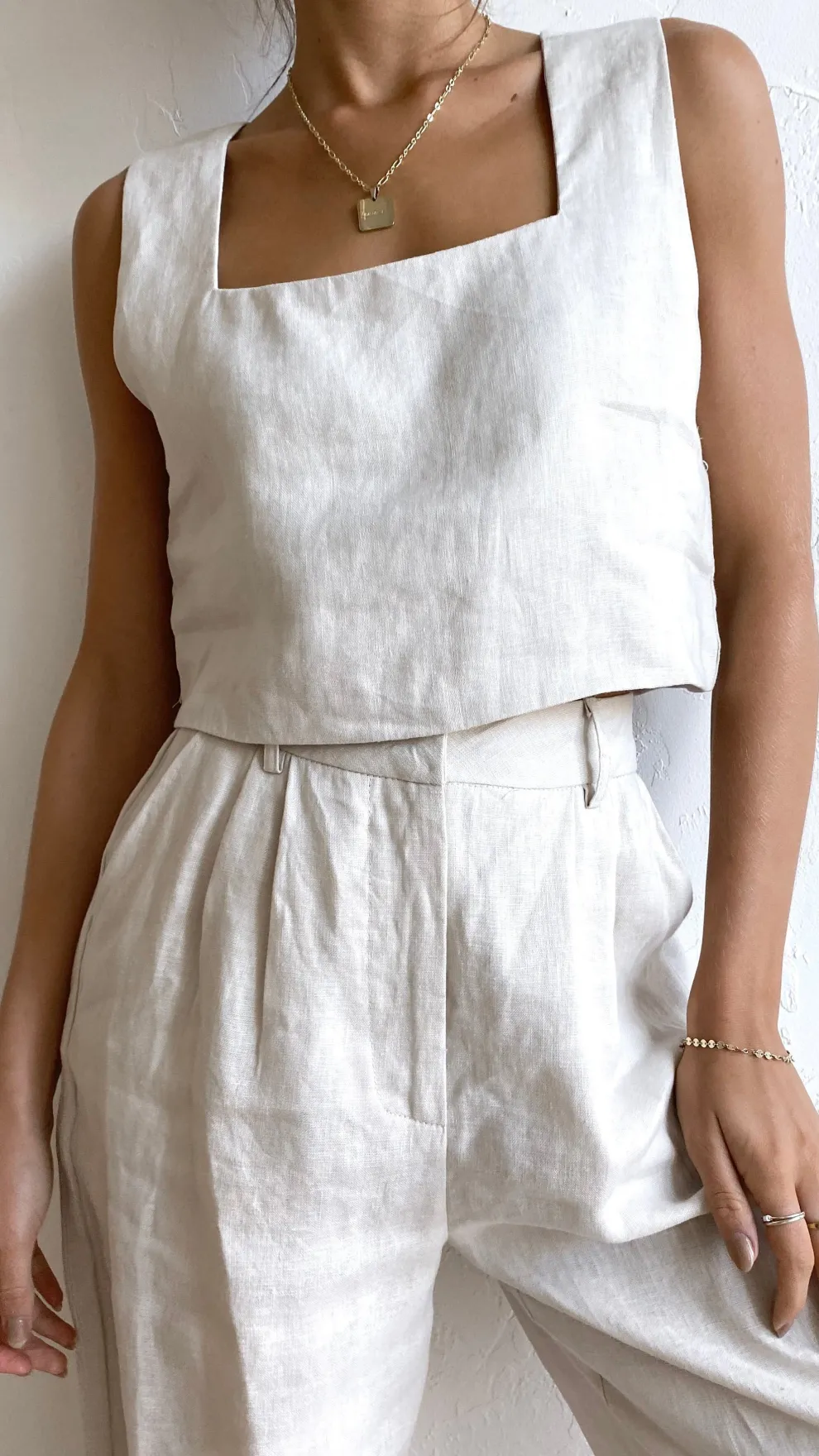 Tillie Crop Top - Oatmeal