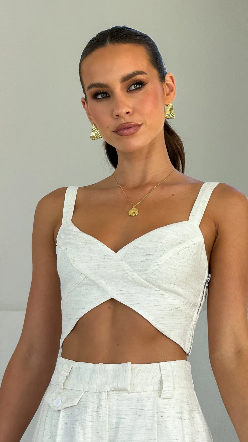 Toni Crop Top - Stone