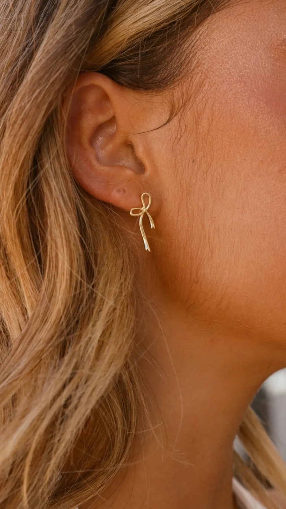Velika Bow Earrings - Gold