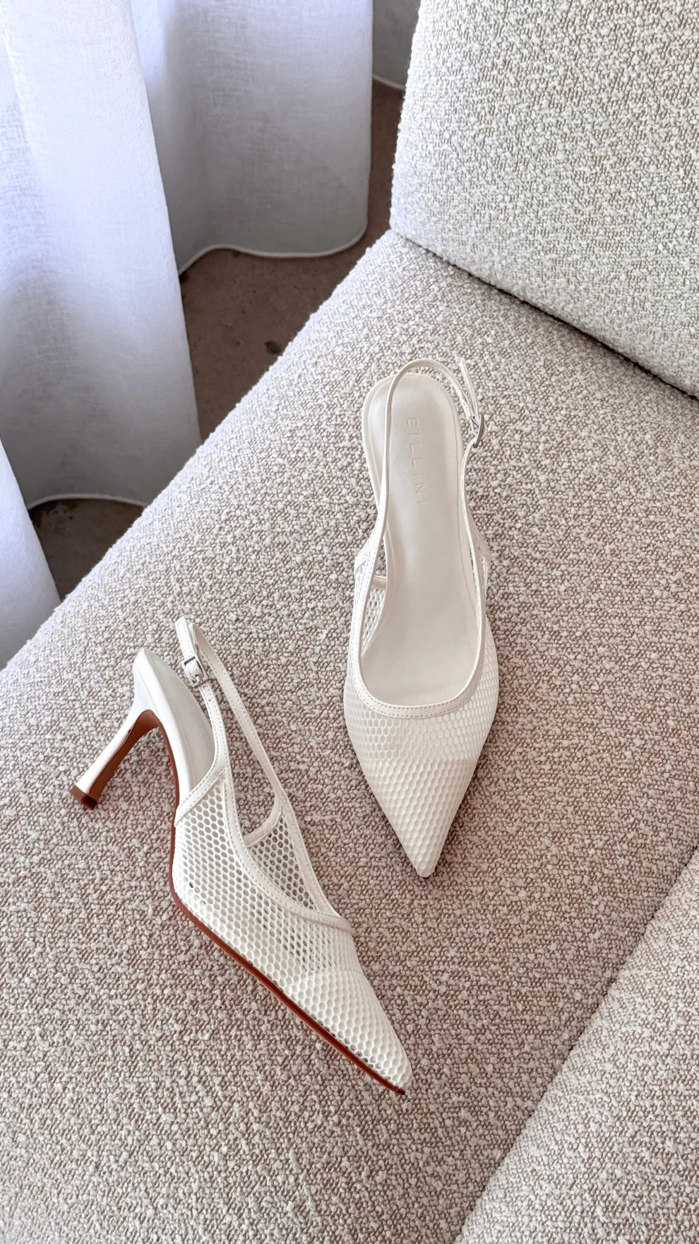 Xahia Heel - White Net Mesh