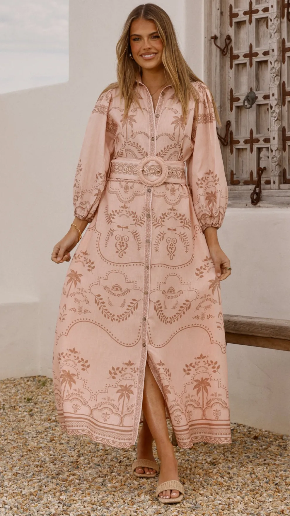 Xander Long Sleeve Maxi Dress - Blush