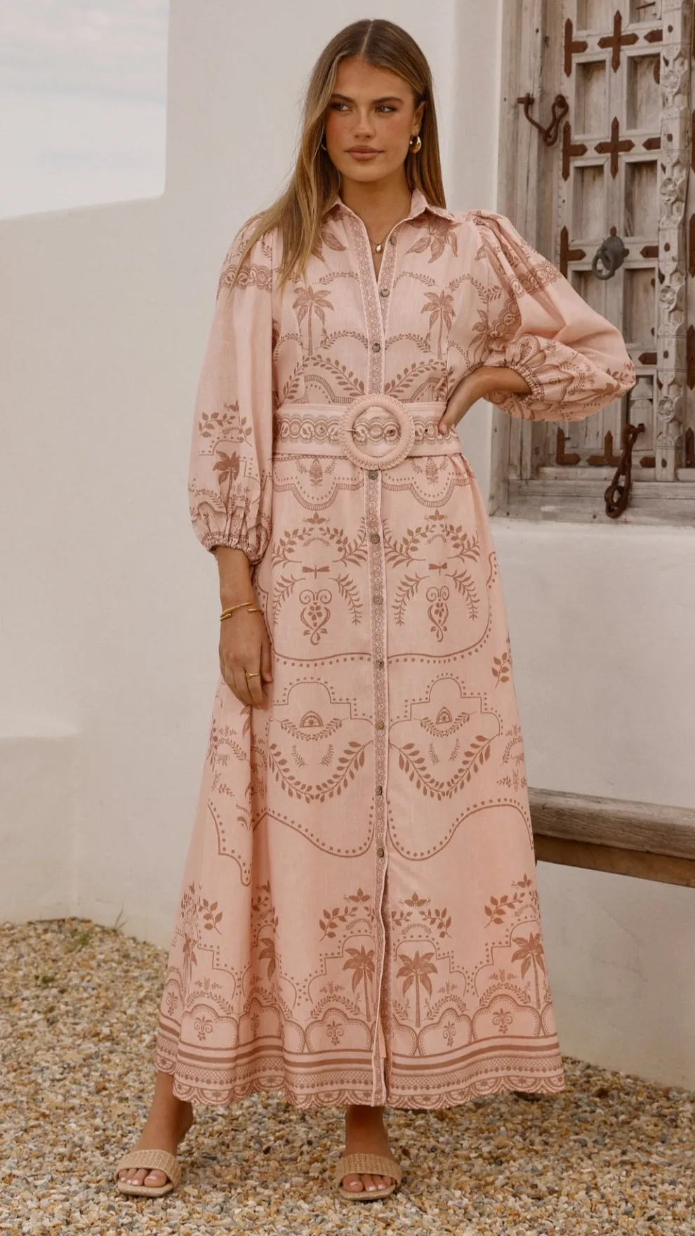Xander Long Sleeve Maxi Dress - Blush