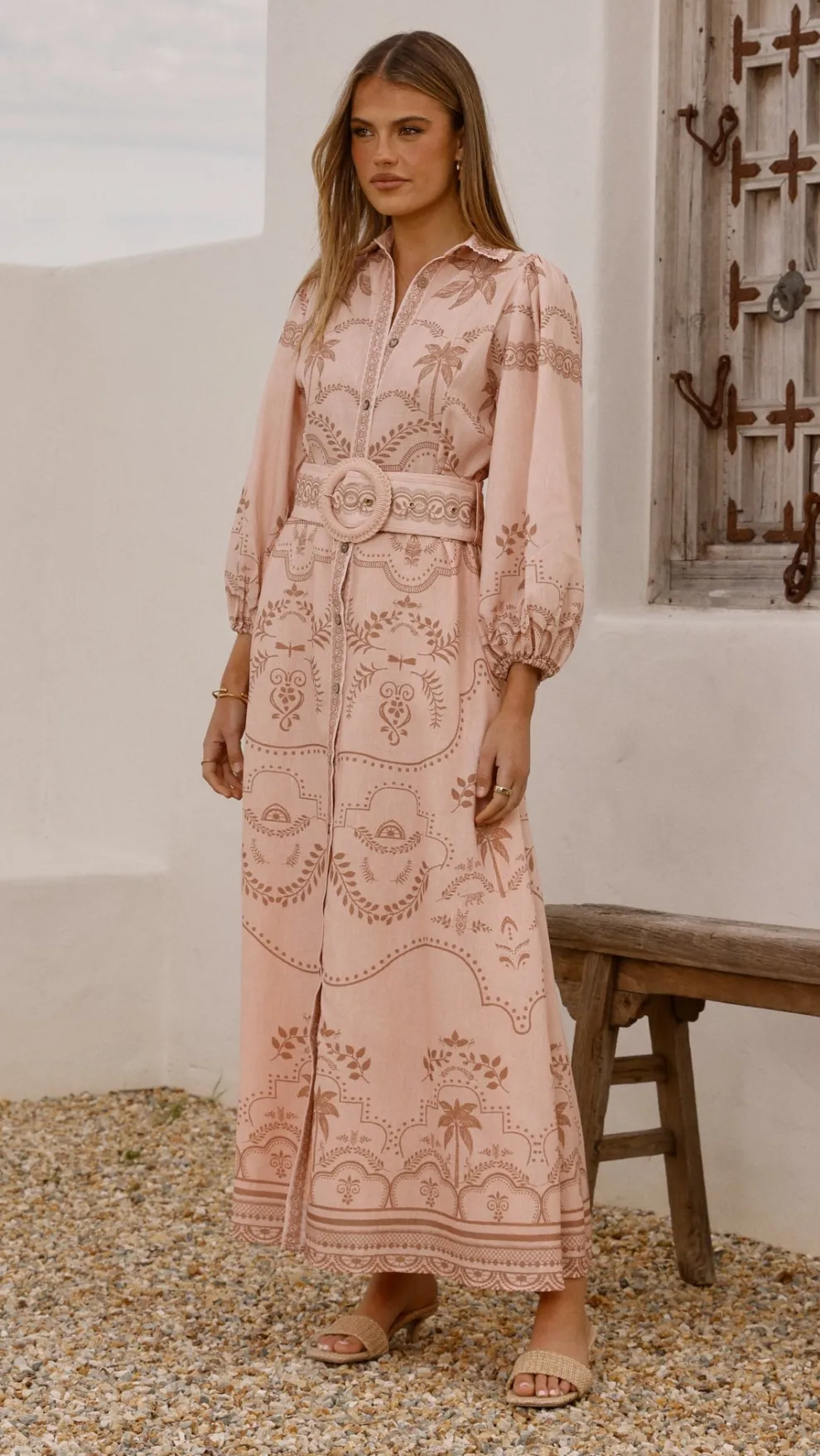 Xander Long Sleeve Maxi Dress - Blush