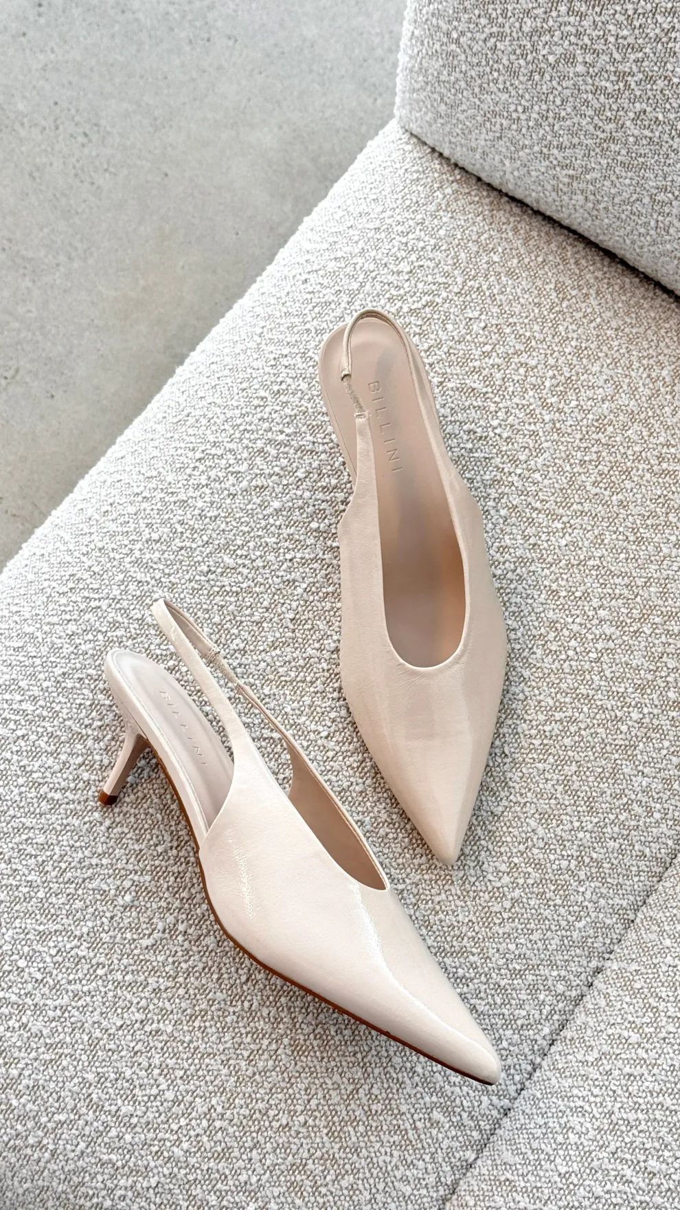 Xishi Heel - Chalk Crinkle Patent