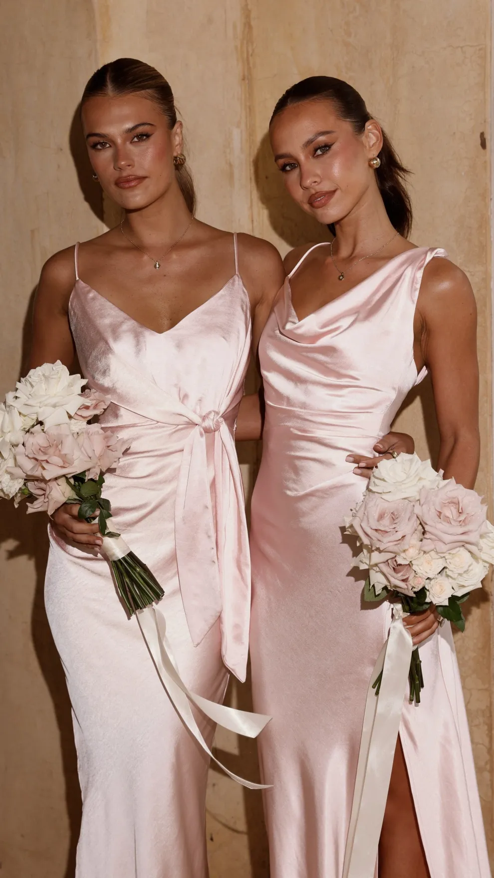 Yasmeen Tie Front Maxi Dress - Pink