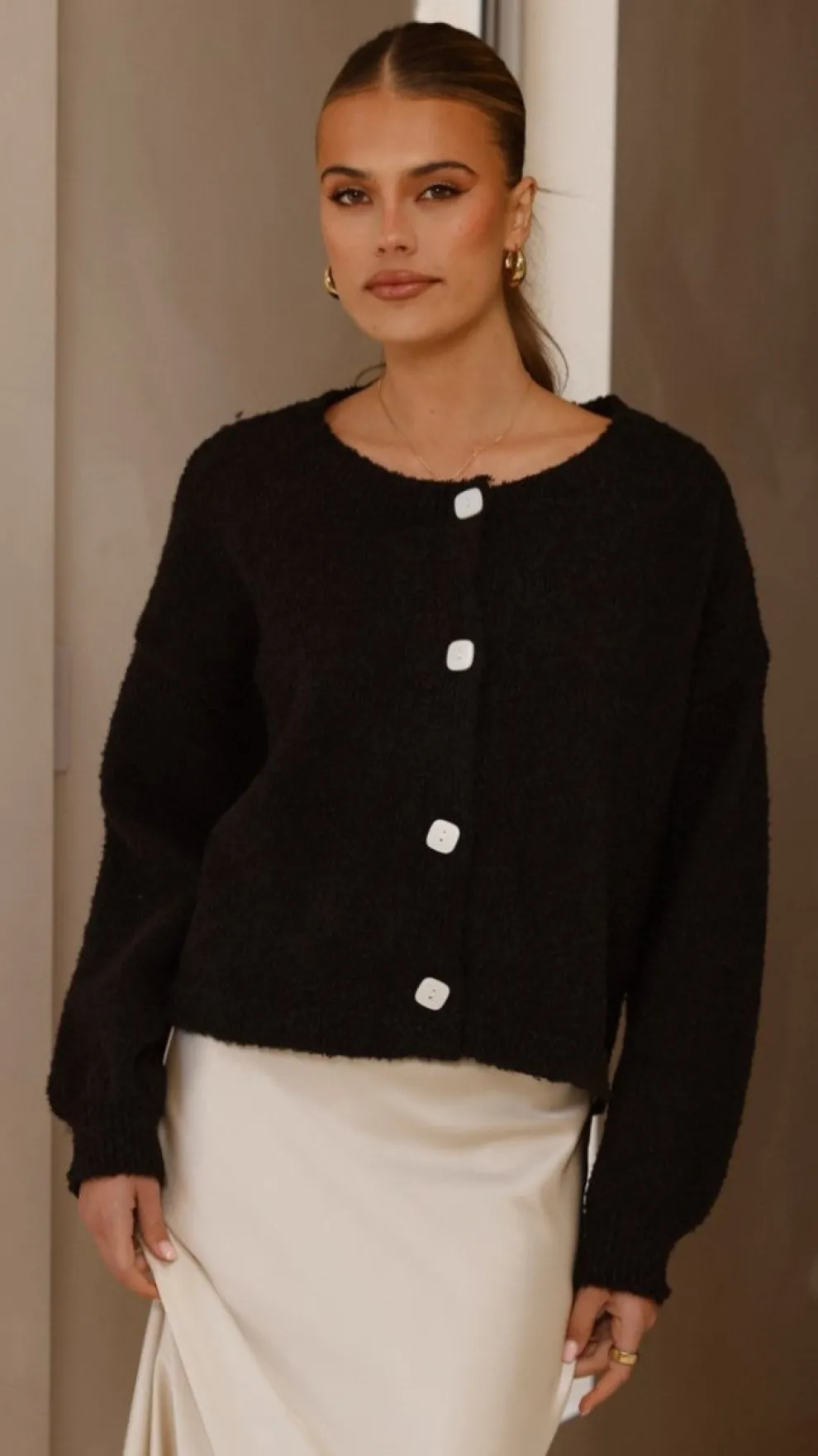 Zelara Knit Cardigan - Black