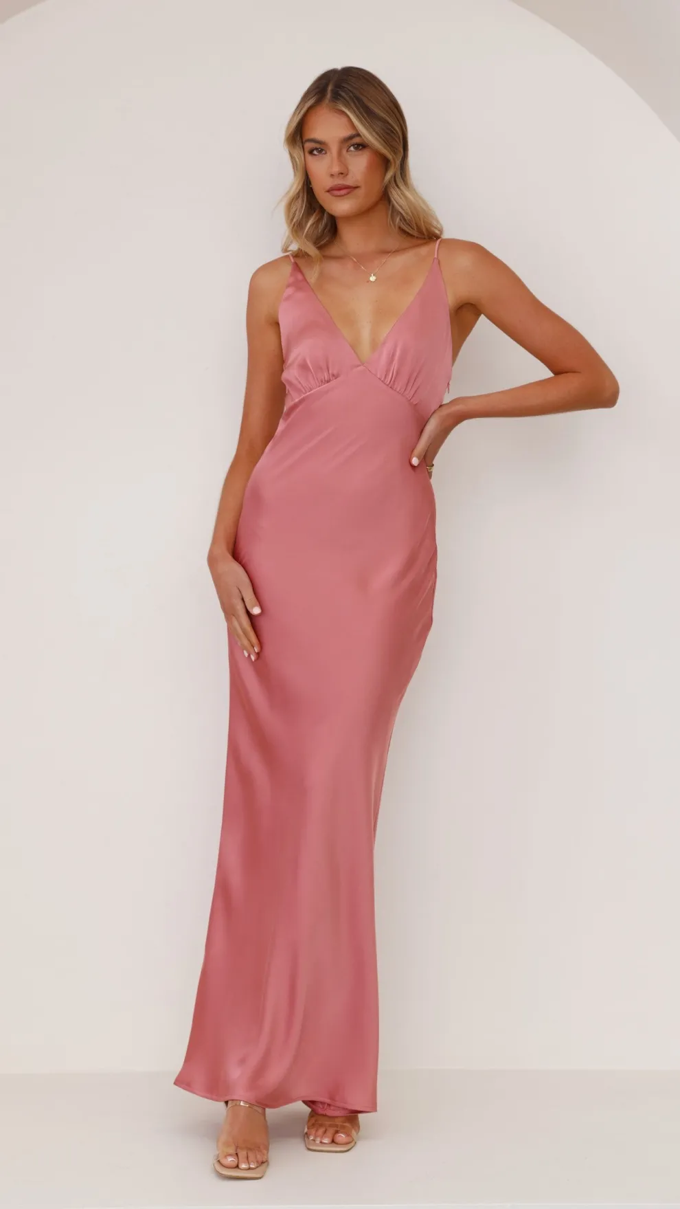 Ziah Maxi Dress - Baked Rose