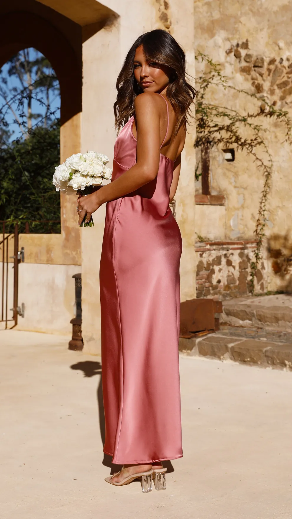 Ziah Maxi Dress - Baked Rose